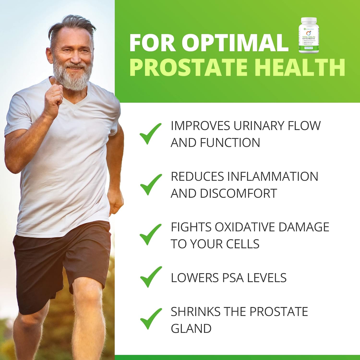 Ben's Total Health Prostate Supplements for Men - 360 Capsules with Beta Sitosterol for Prostate Relief and Health