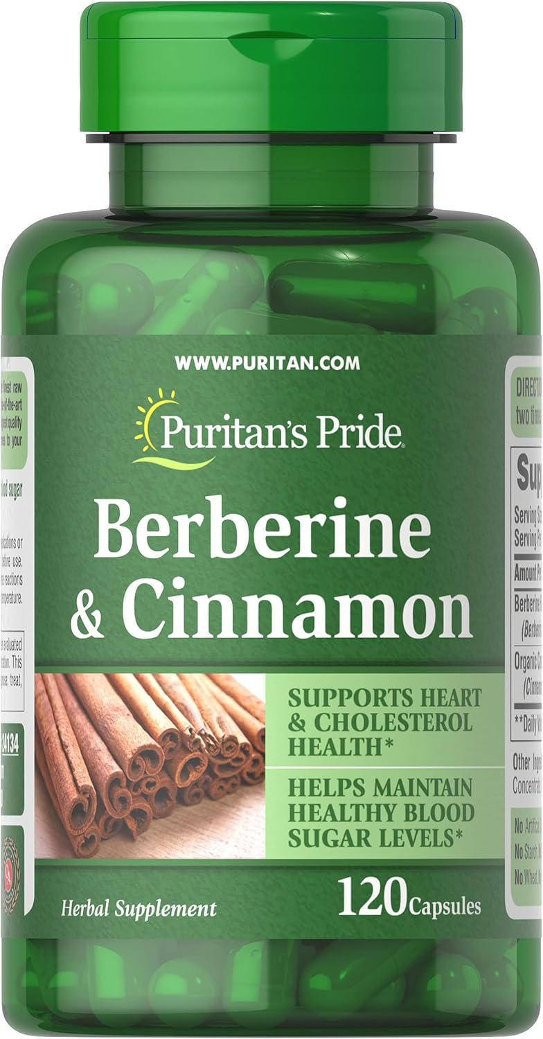 Berberine and Cinnamon Capsules for Heart Health - Puritan's Pride