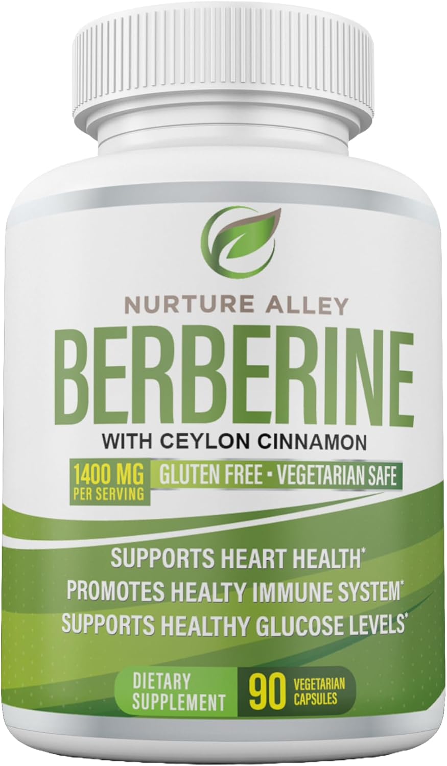 Berberine Complex with Ceylon Cinnamon - 1200mg Berberine HCL - 90 Capsules for Metabolism and Immune Support - HCI Supplement