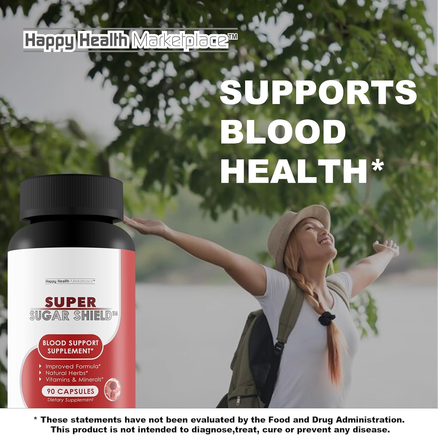 Berberine Glucose Support Supplement for Sugar, Blood, and Immune Health - Advanced Tri Sugar Shield Formula - Vitamins, Minerals, and Herbs for Overall Sugar Support