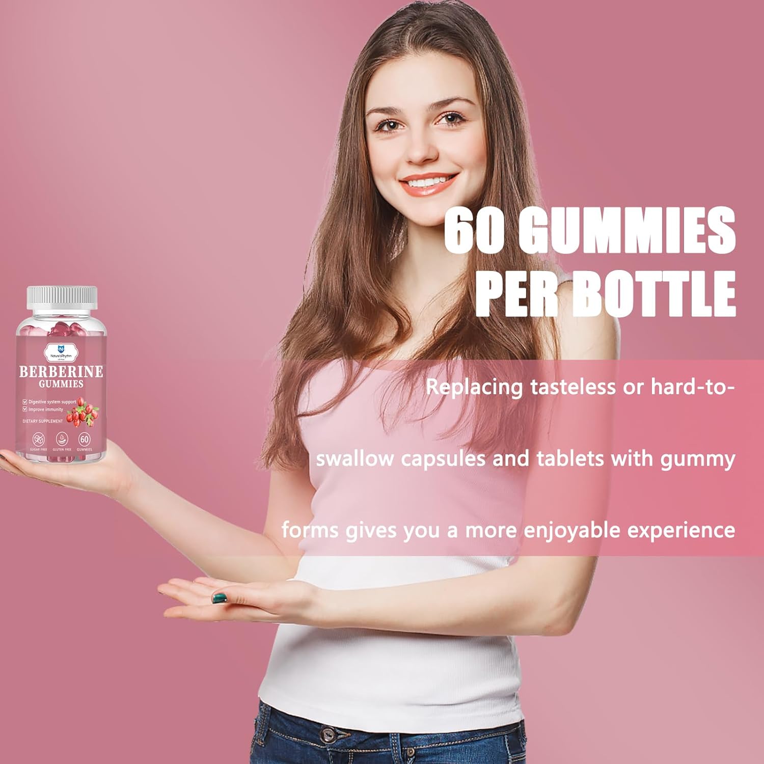 Berberine Gummies with Ceylon Cinnamon, Milk Thistle, Turmeric, Artichoke - 1200mg Sugar-Free Supplement for Immunity & Metabolism