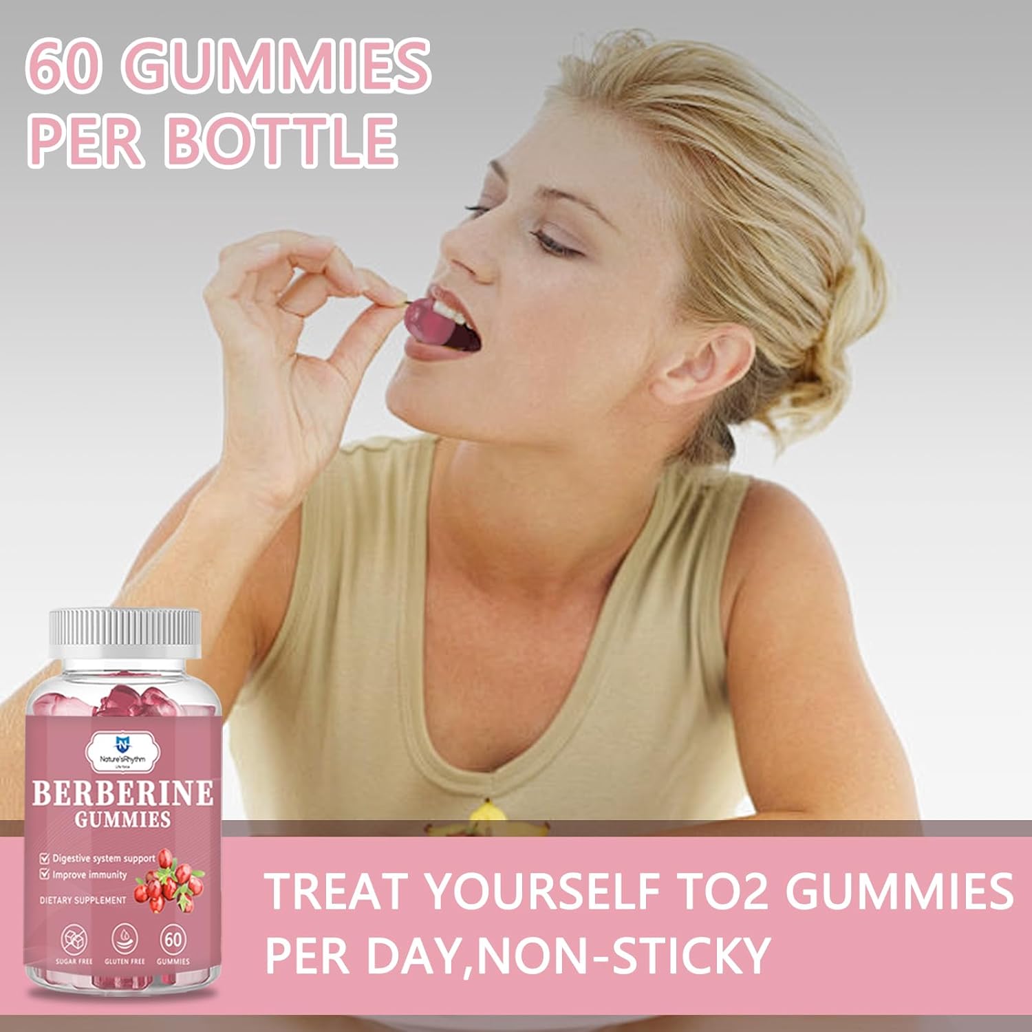 Berberine Gummies with Ceylon Cinnamon, Milk Thistle, Turmeric, Artichoke - 1200mg Sugar-Free Supplement for Immunity & Metabolism