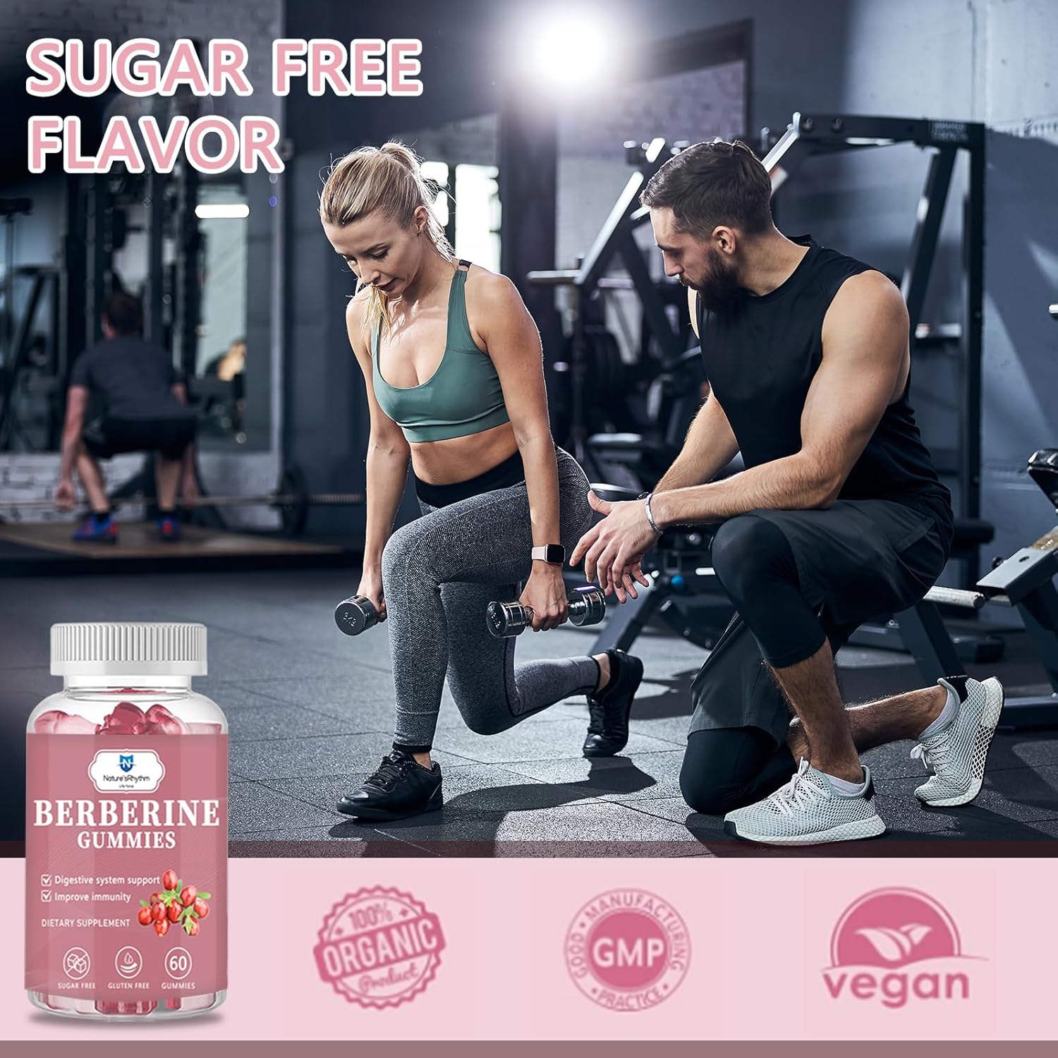 Berberine Gummies with Ceylon Cinnamon, Milk Thistle, Turmeric, Artichoke - 1200mg Sugar-Free Supplement for Immunity & Metabolism