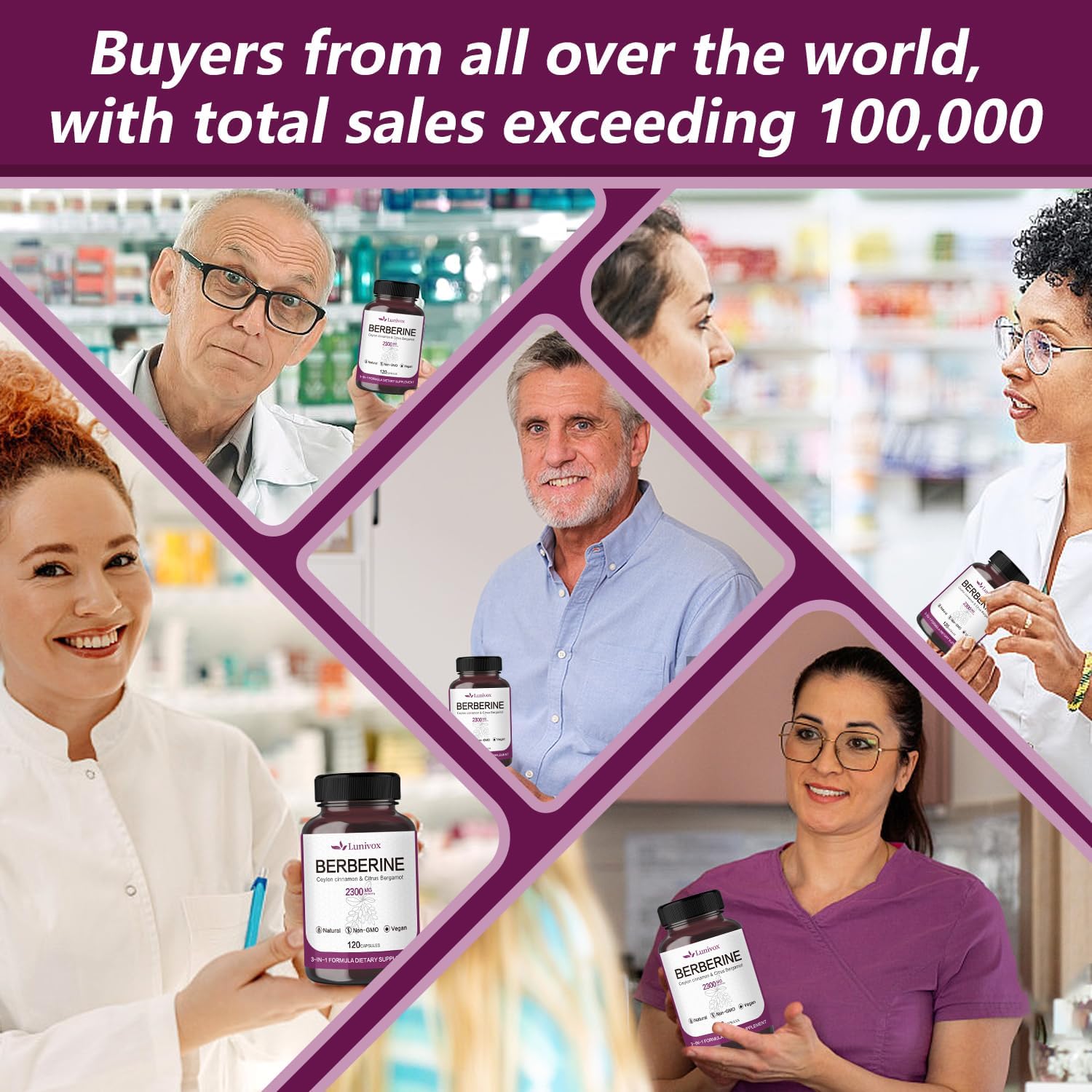 Berberine Supplement with Ceylon Cinnamon for Circulation, Heart Health, Immune Support - 1600mg - 120 Capsules