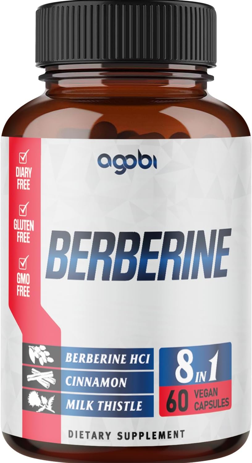 Berberine Supplement with Ceylon, Milk Thistle, Turmeric, Elderberry - 60 Count for Immune, Cardiovascular & Gastrointestinal Support