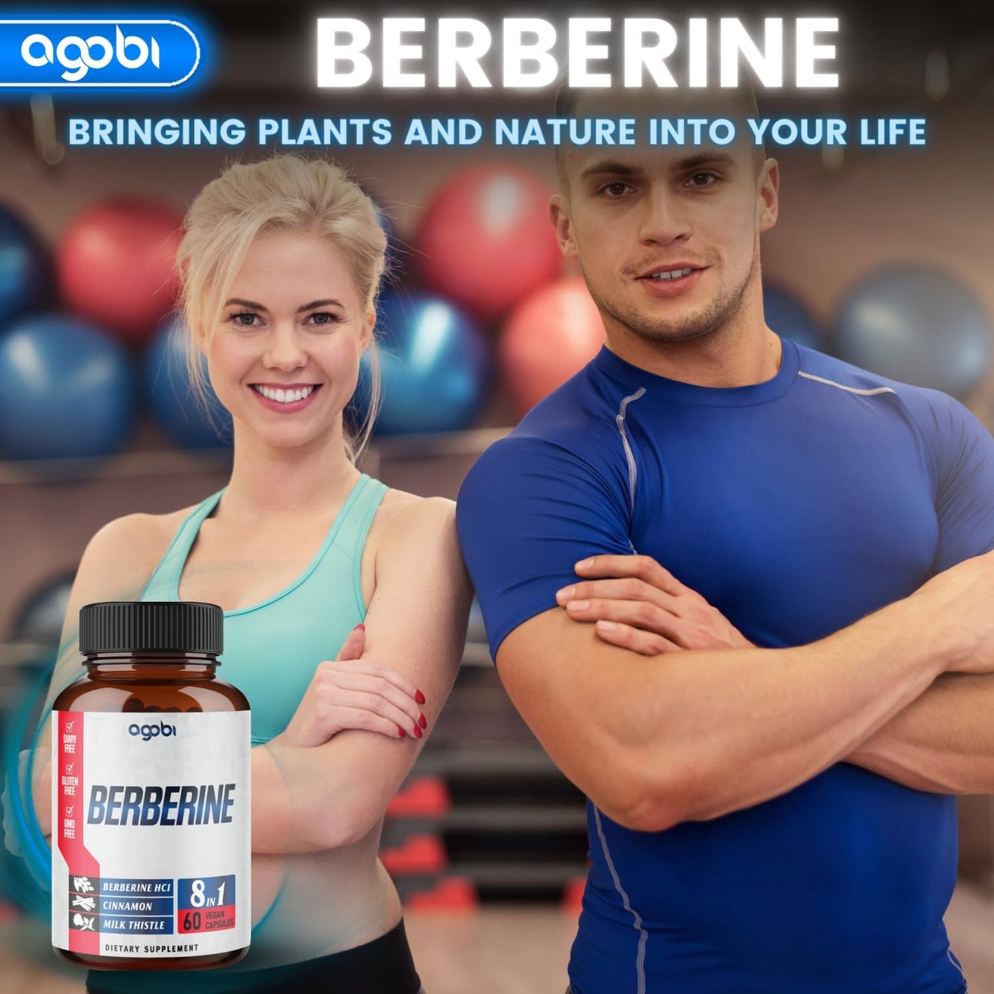 Berberine Supplement with Ceylon, Milk Thistle, Turmeric, Elderberry - 60 Count for Immune, Cardiovascular & Gastrointestinal Support
