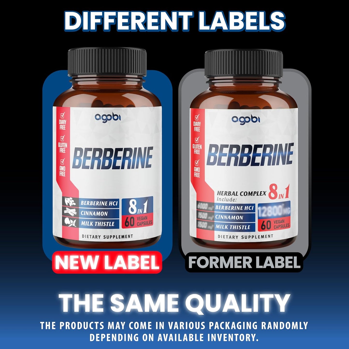 Berberine Supplement with Ceylon, Milk Thistle, Turmeric, Elderberry - 60 Count for Immune, Cardiovascular & Gastrointestinal Support