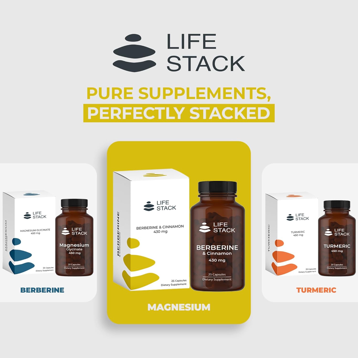 Berberine with Cinnamon Capsules for Healthy Metabolism | Non-GMO, Gluten-Free Supplement | 25 Capsules in Glass Bottle