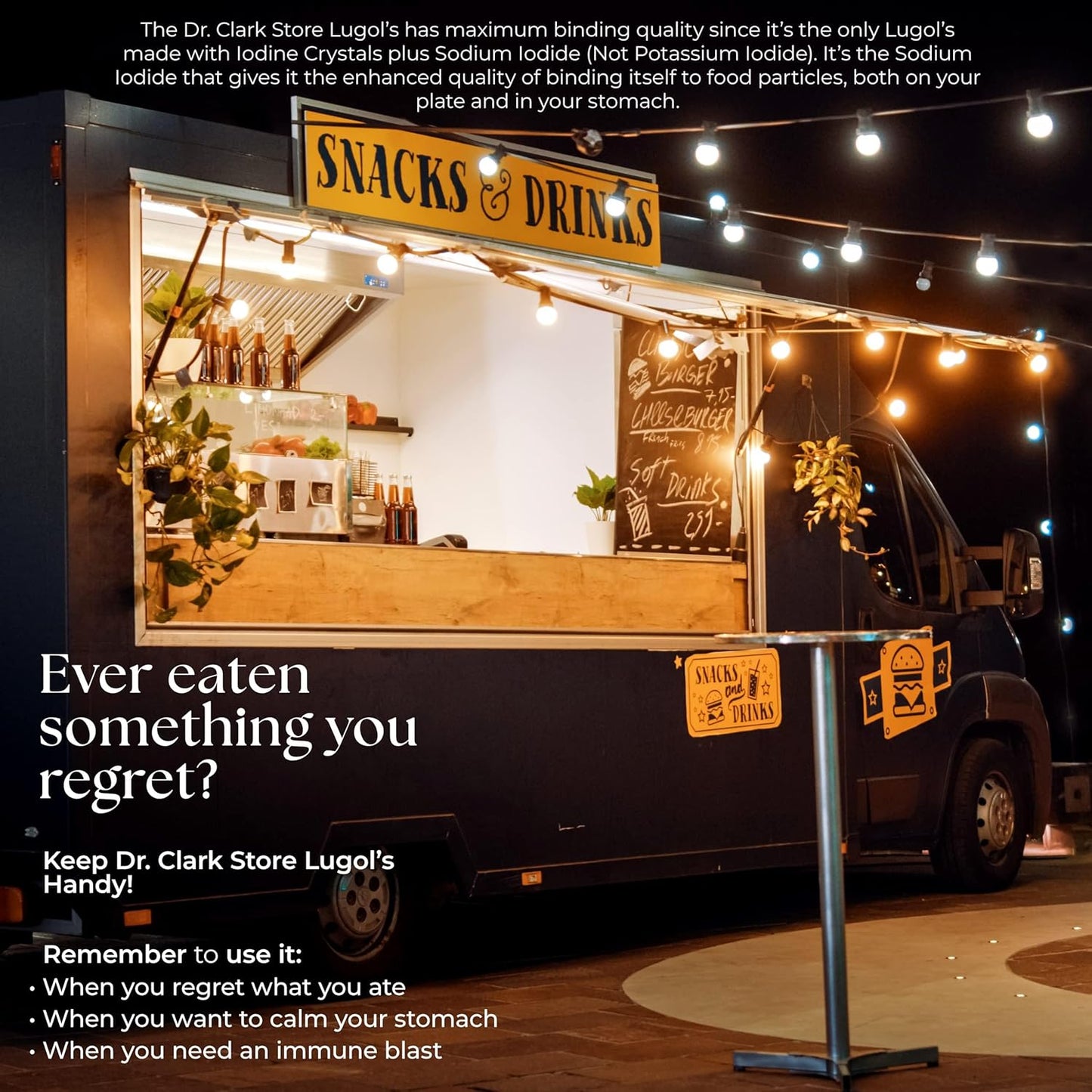 Bernard Jensen's Dr. Clark Lugol’s Iodine 2% Solution - Natural Stomach Relief - 1 fl. Oz with Dropper - 2Pack