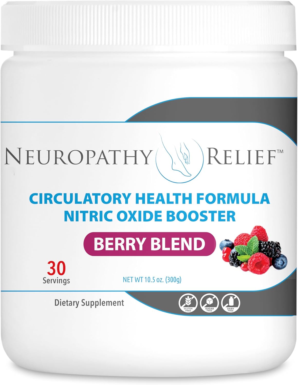 Berry Blend Neuropathy Relief Formula - Nitric Oxide Booster for Circulatory Health - with L-Arginine and L-Citrulline