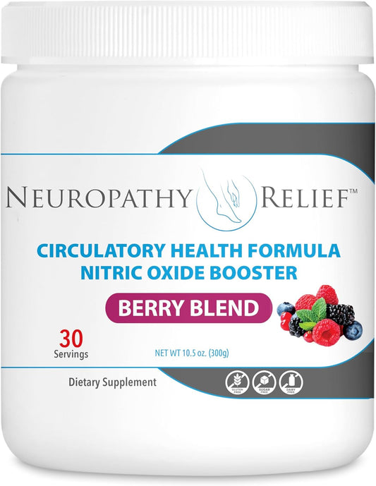 Berry Blend Neuropathy Relief Formula - Nitric Oxide Booster for Circulatory Health - with L-Arginine and L-Citrulline