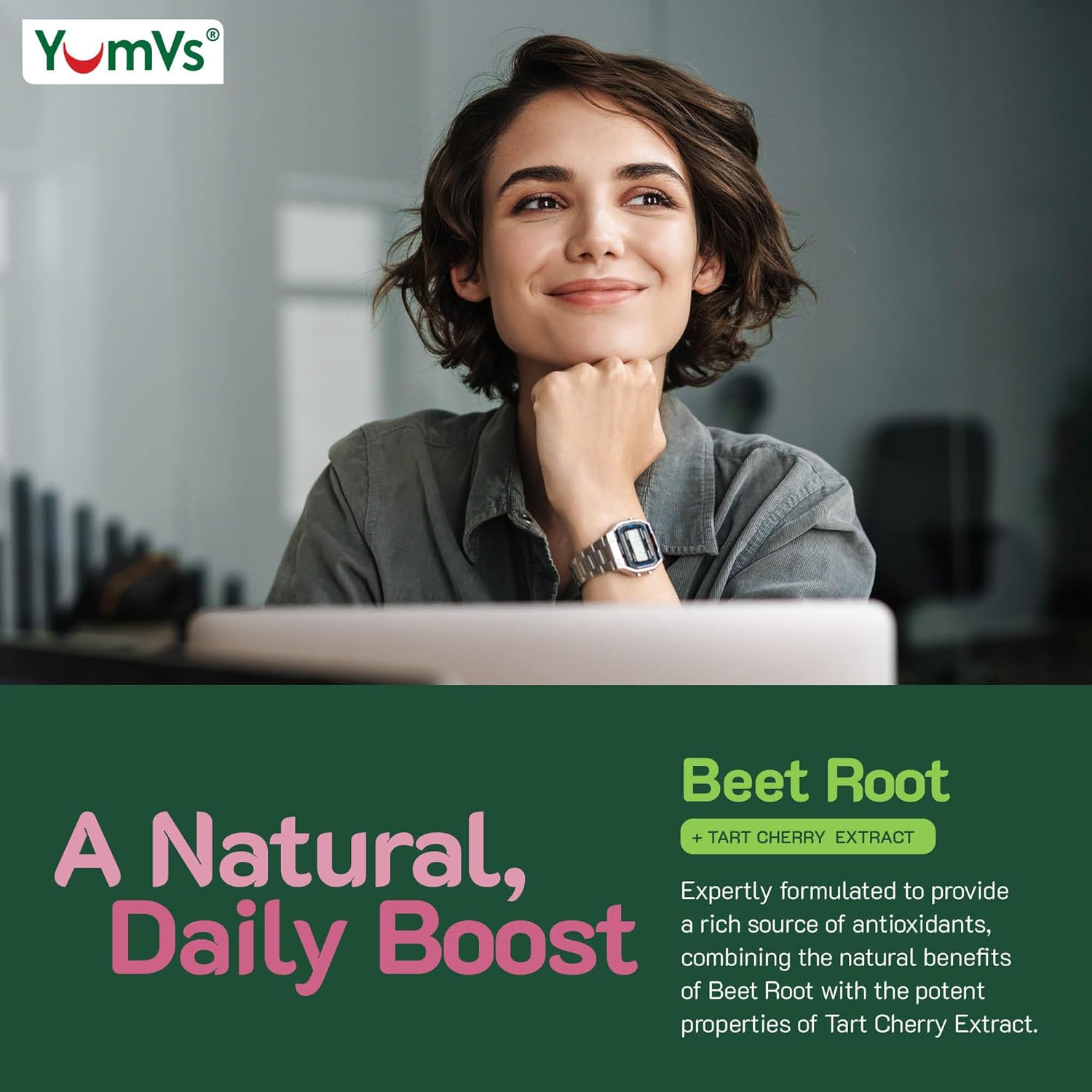 Berry Flavored Beet Root Gummies with Tart Cherry Extract for Blood Circulation and Antioxidant Support - 60 Count (Pack of 2)