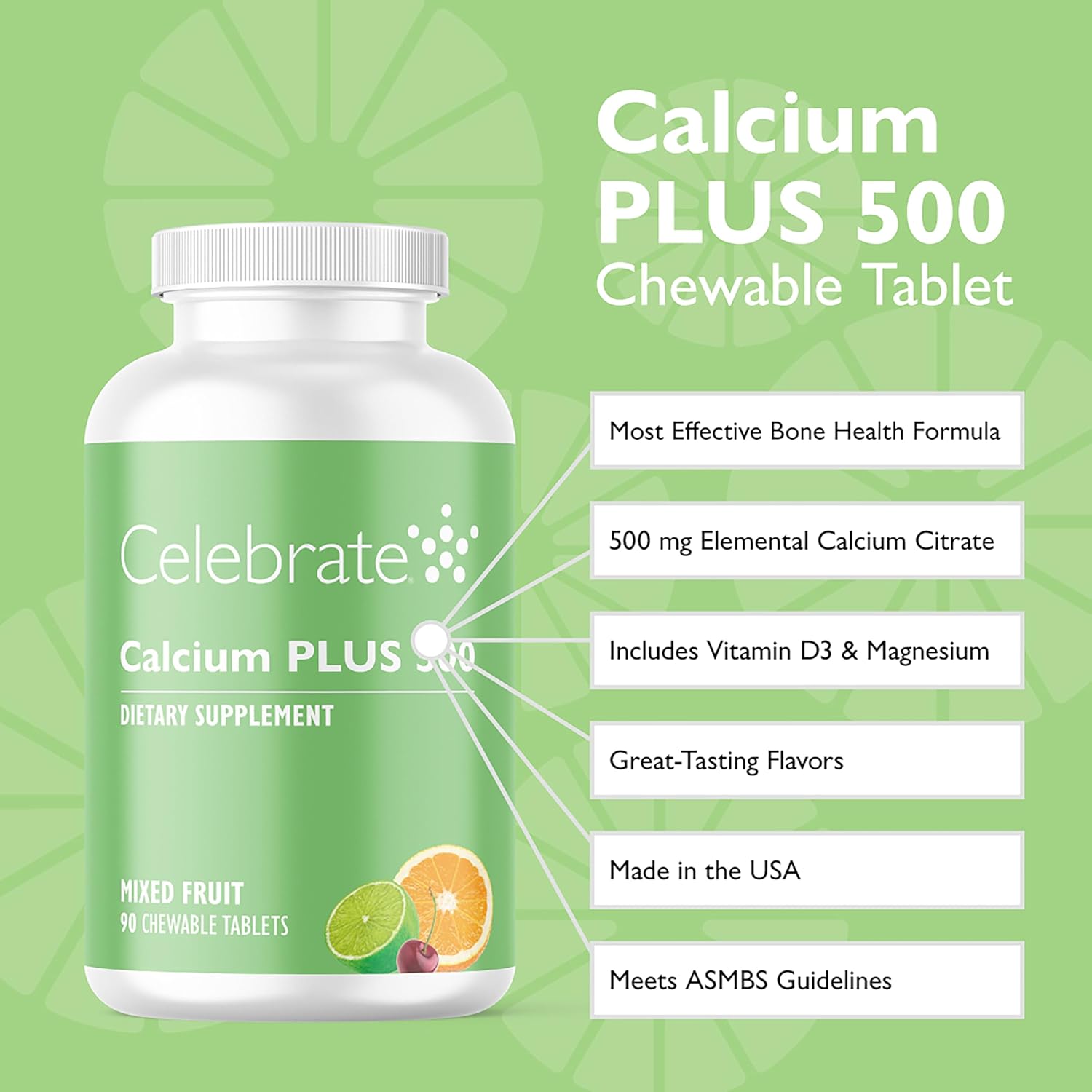 Berry-Flavored Calcium Plus Supplement - 90 Count
