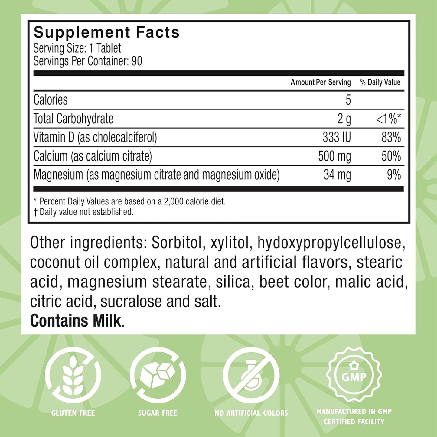 Berry-Flavored Calcium Plus Supplement - 90 Count