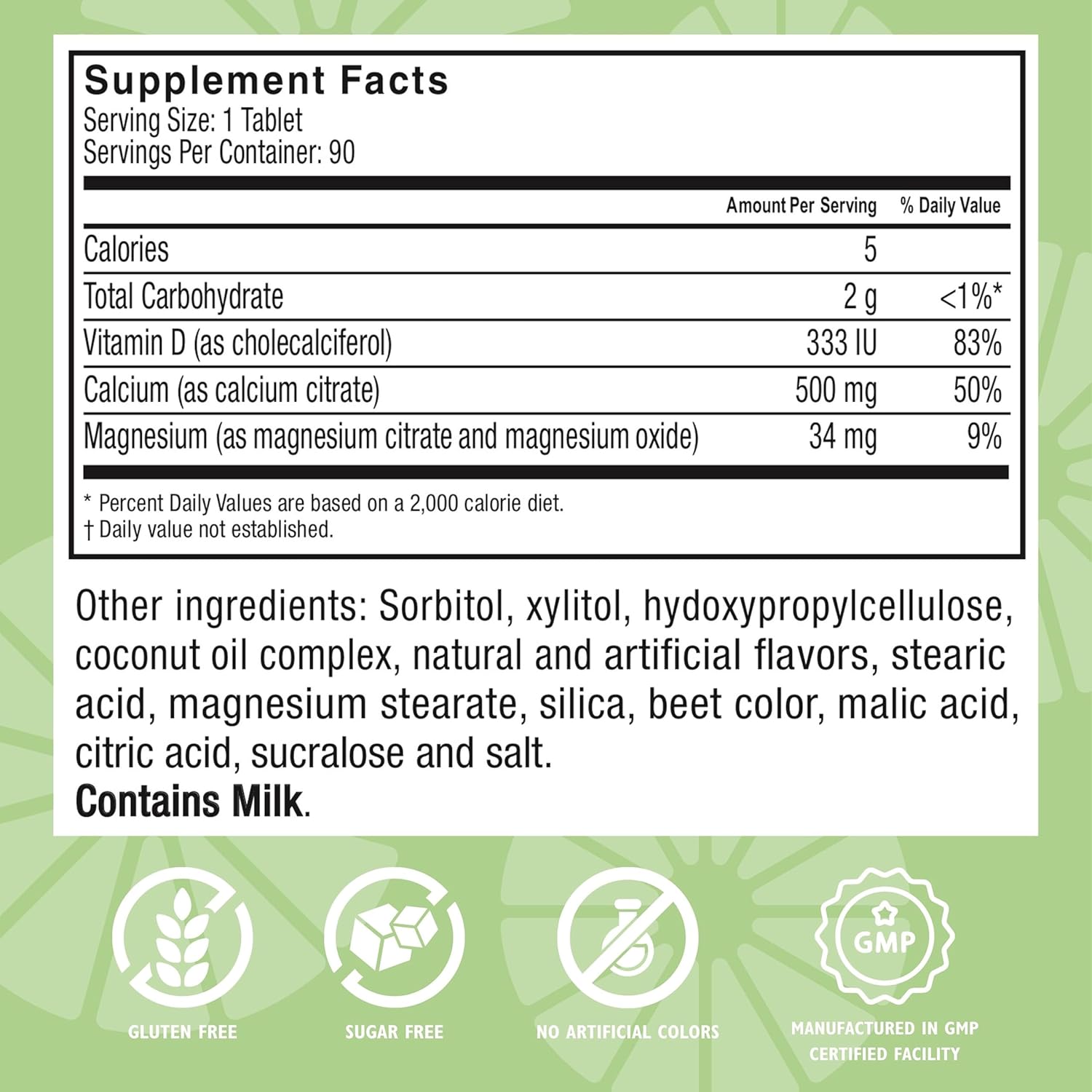 Berry-Flavored Calcium Plus Supplement - 90 Count