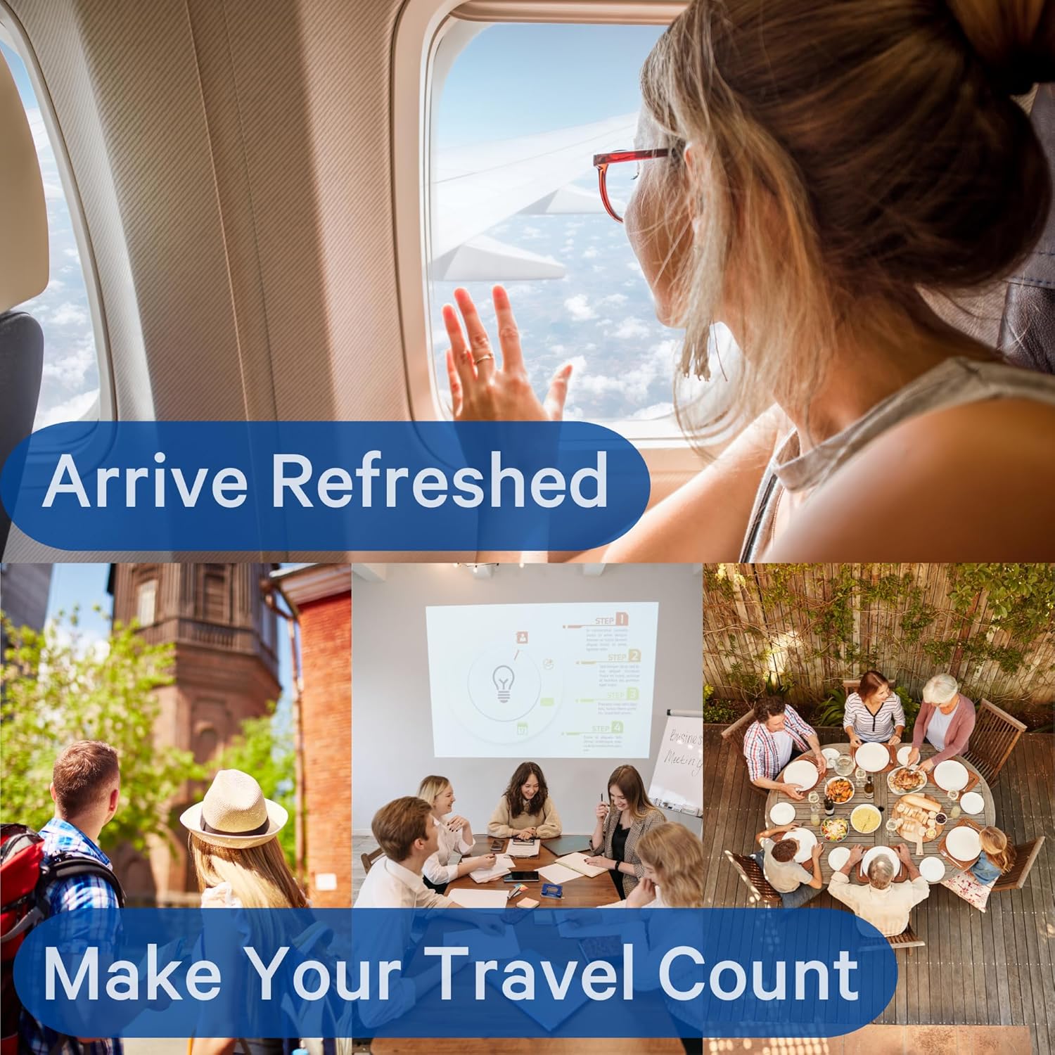 Berry-Flavored Effervescent Multivitamin for Jet Lag Relief - Pycnogenol Travel Supplement for Energy and Immune Support - 10 Tablets