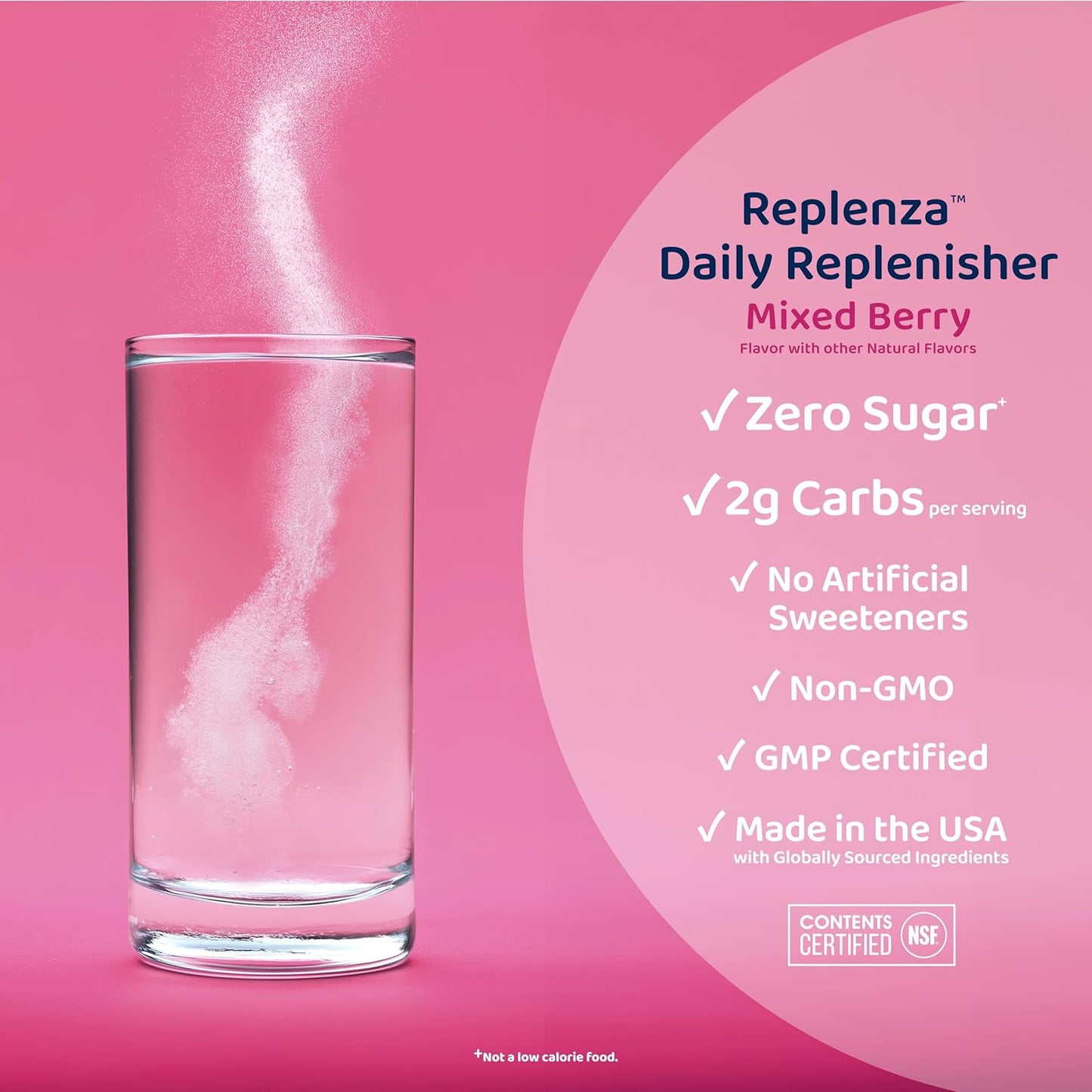 Berry Flavored Replenza Daily Replenisher Powder - Supports Muscle Recovery, Digestive Health, and Skin Elasticity with Amino Acids, Prebiotics, and Collagen Peptides - 60 Scoops, 13.5 OZ
