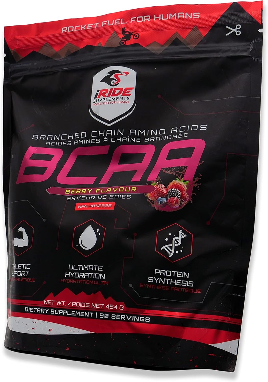 Berry Flavoured BCAA Protein Powder for Athletes - Boost Energy, Performance, and Metabolism - 90 Servings