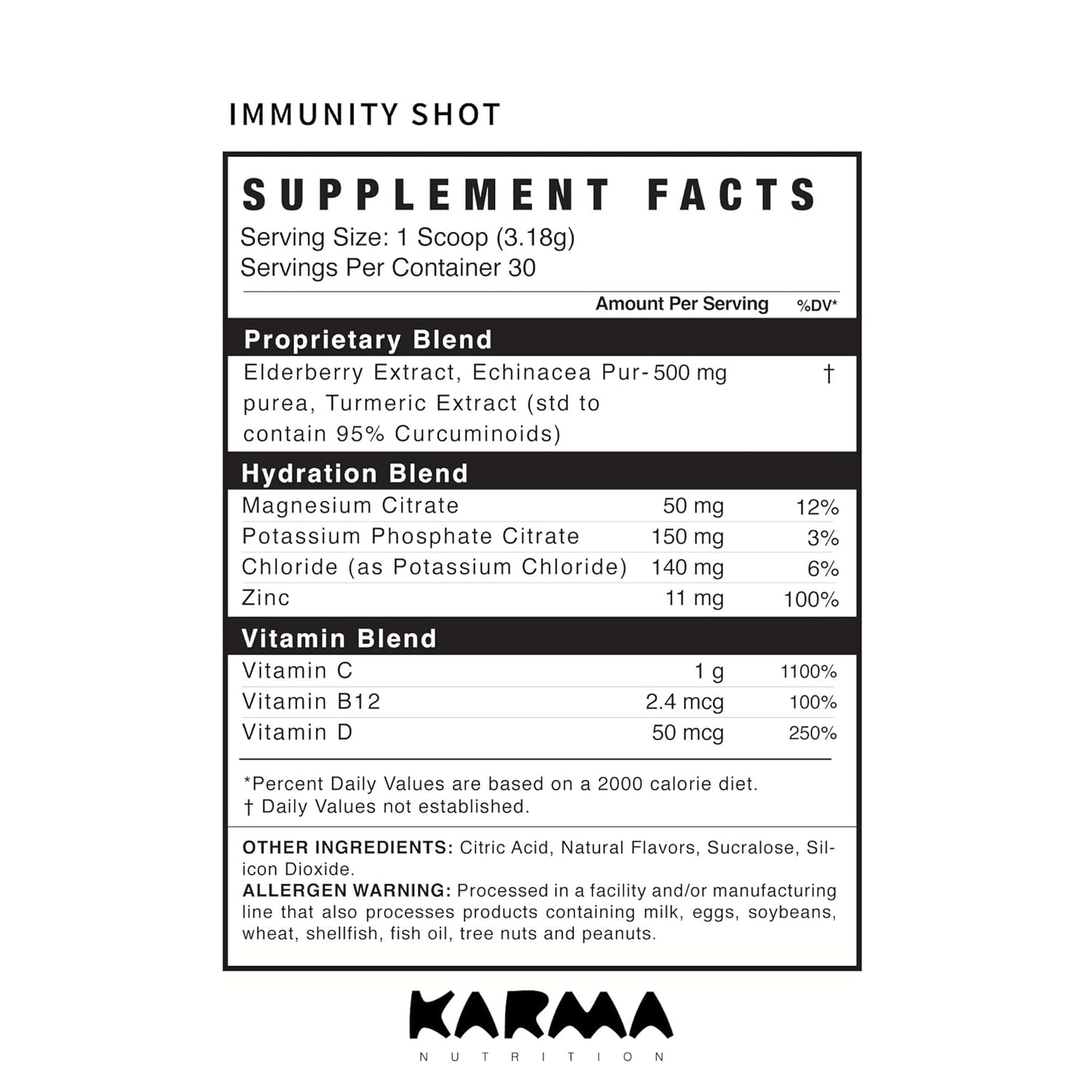 Berry Razz Immunity Shot with Echinacea, Elderberry, Turmeric, Vitamins C, B12, D - Convenient Wellness Boost - Karma Nutrition