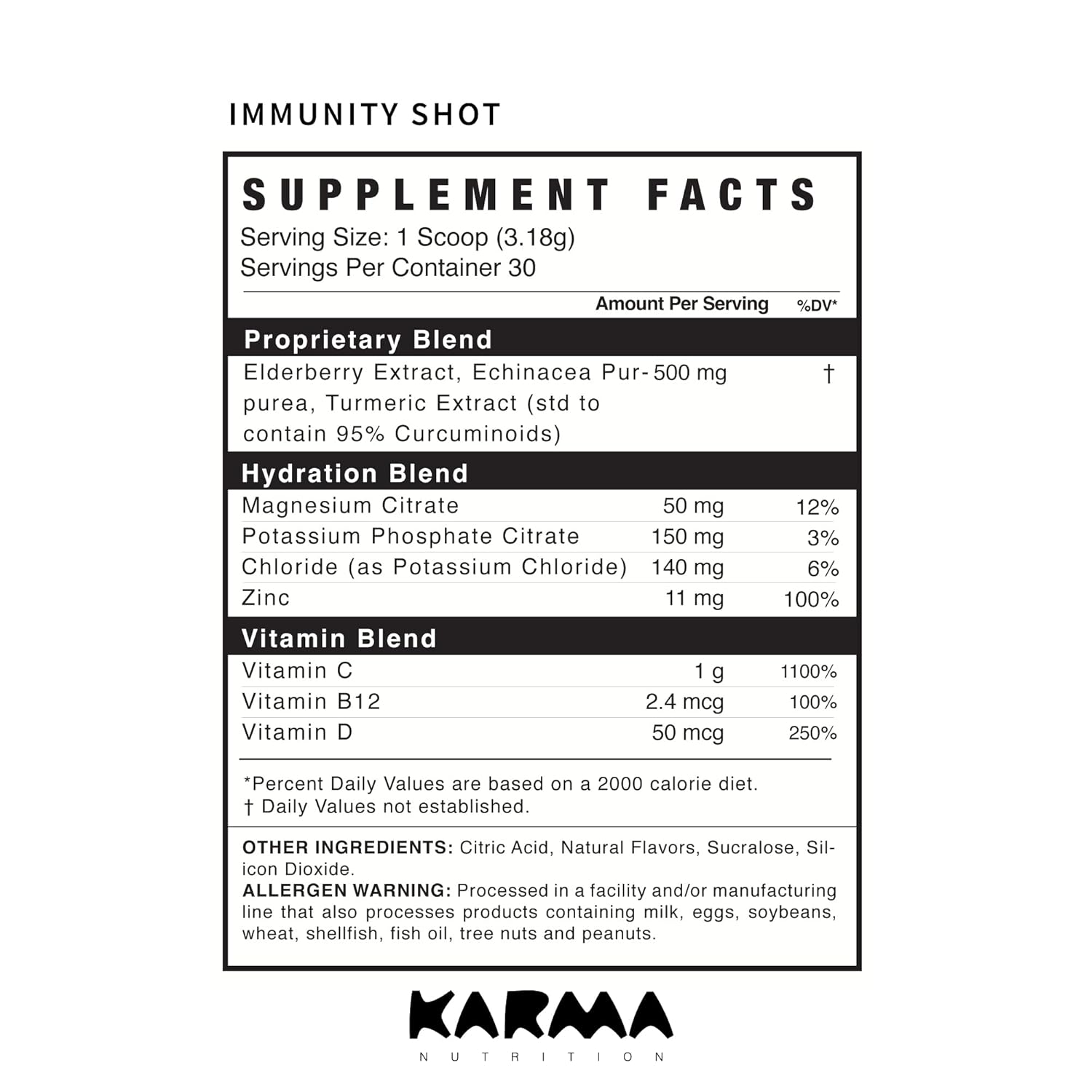 Berry Razz Immunity Shot with Echinacea, Elderberry, Turmeric, Vitamins C, B12, D - Convenient Wellness Boost - Karma Nutrition