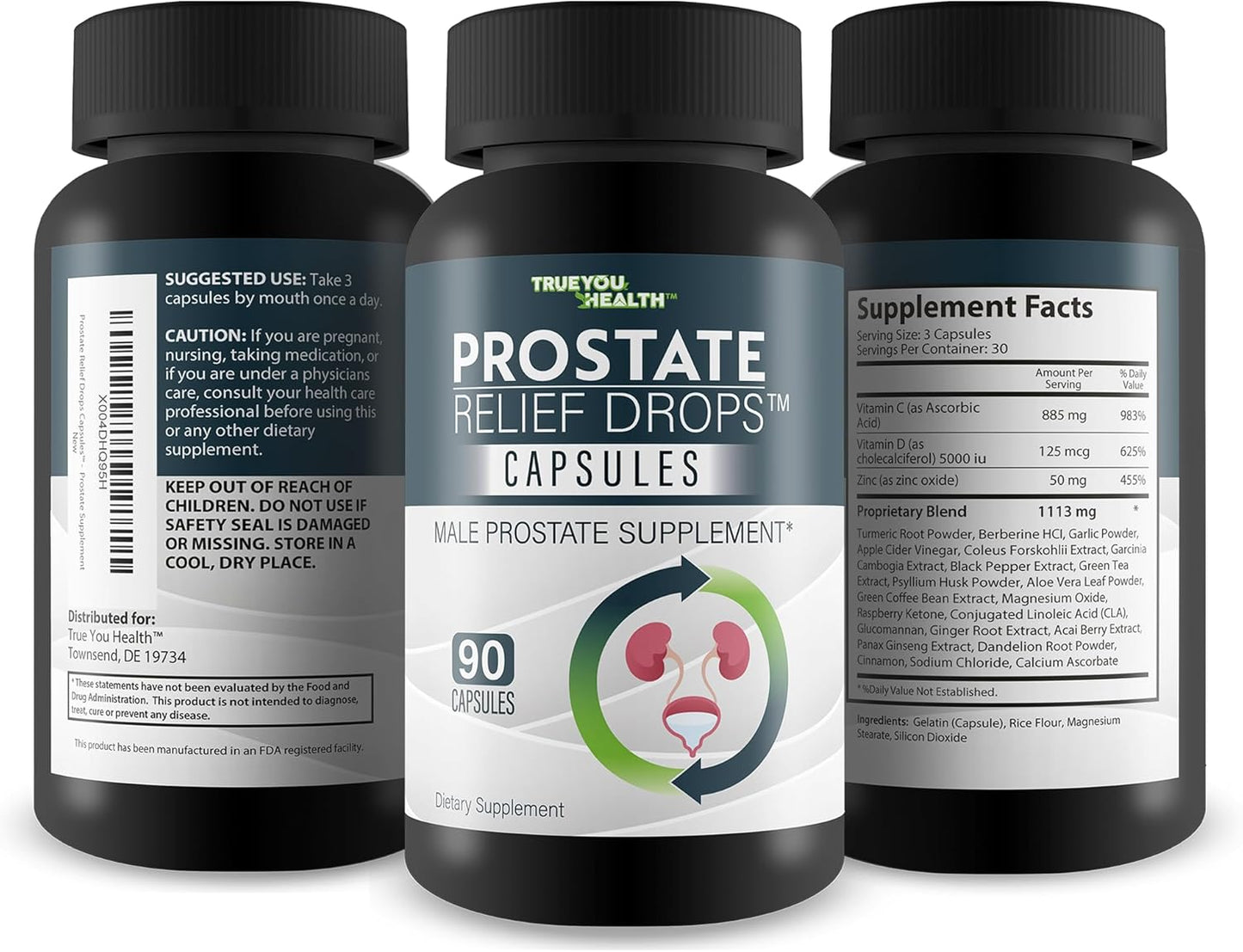 Best Natural Prostate Relief Drops Capsules for Men Over 50 & 60 - Top Prostate Health Supplement