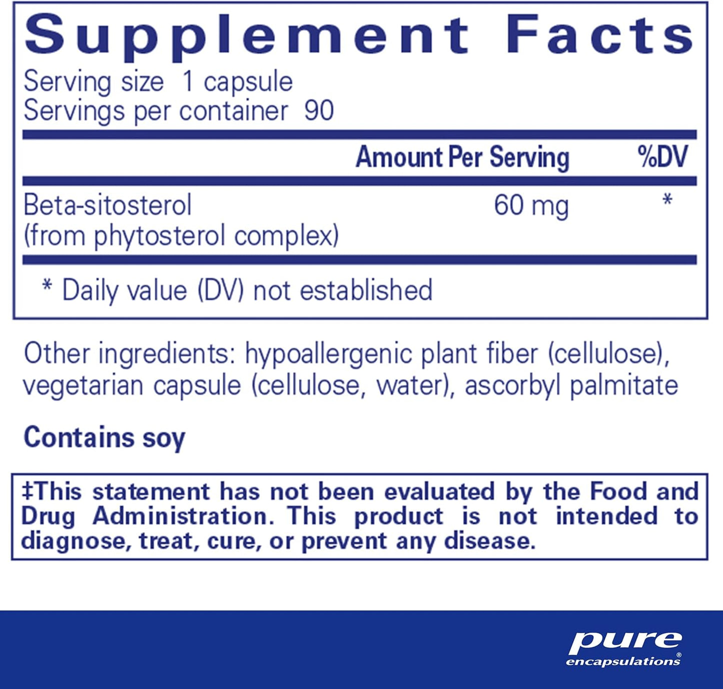 Beta-Sitosterol Supplement for Urinary Health - 90 Capsules by Pure Encapsulations