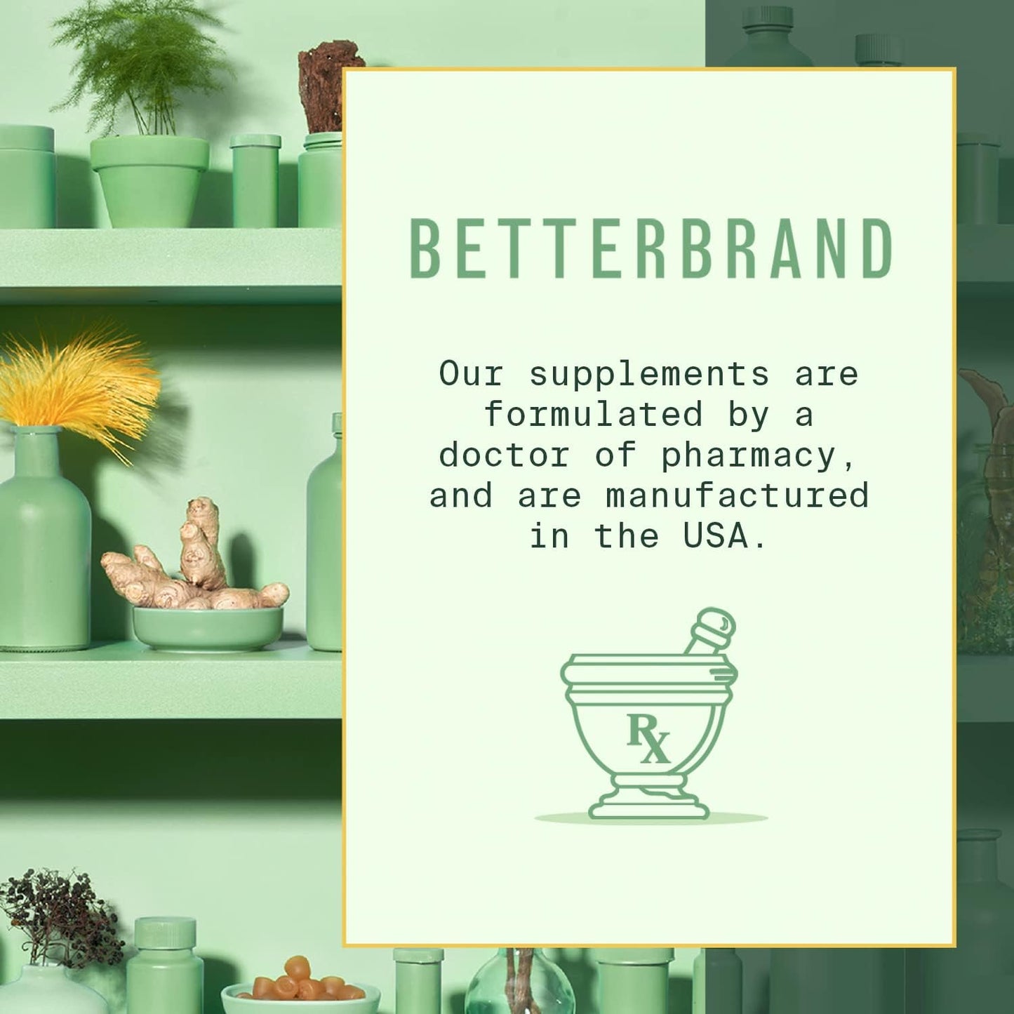 Betterbrand BetterMushrooms Mushroom Gummies for Gut Health, Metabolism, Energy & Focus - Lion's Mane, Cordyceps, Chaga, Maitake - Immune Support