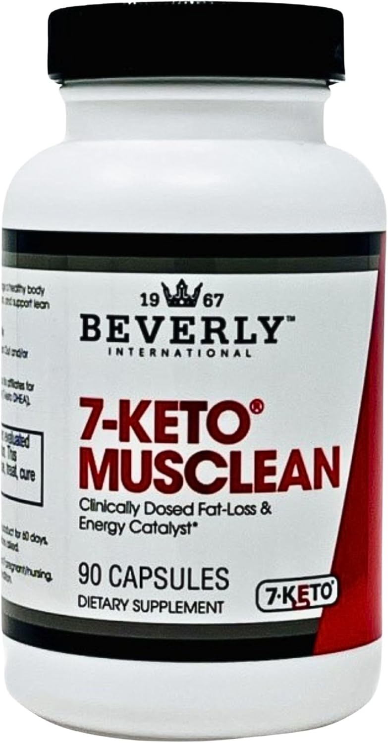 Beverly International 7-Keto Musclean: Potent Thermogenic Diet Pill for Men & Women - Boost Fat-Burning Metabolism, Reduce Overeating, Lose Body Fat Without Losing Muscle Tone - 90 Caps