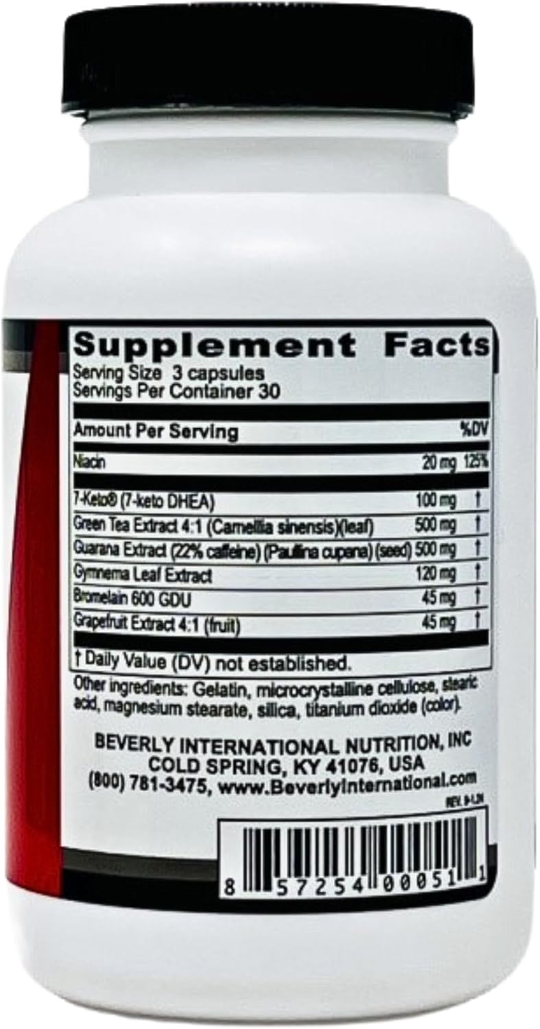 Beverly International 7-Keto Musclean: Potent Thermogenic Diet Pill for Men & Women - Boost Fat-Burning Metabolism, Reduce Overeating, Lose Body Fat Without Losing Muscle Tone - 90 Caps