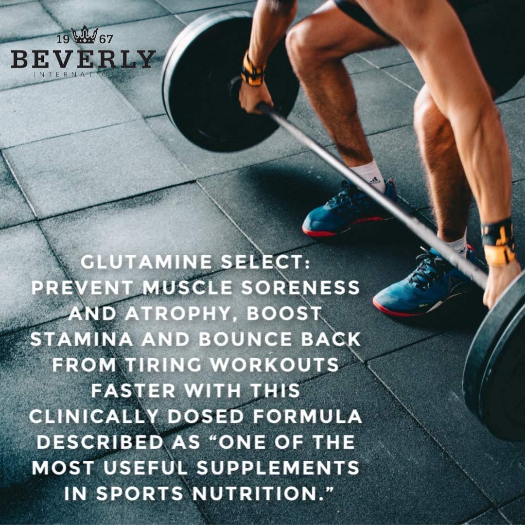 Beverly International Glutamine Select: 60 Servings of Sugar-Free L-Glutamine & Amino Acid Formula for Lean Muscle & Recovery