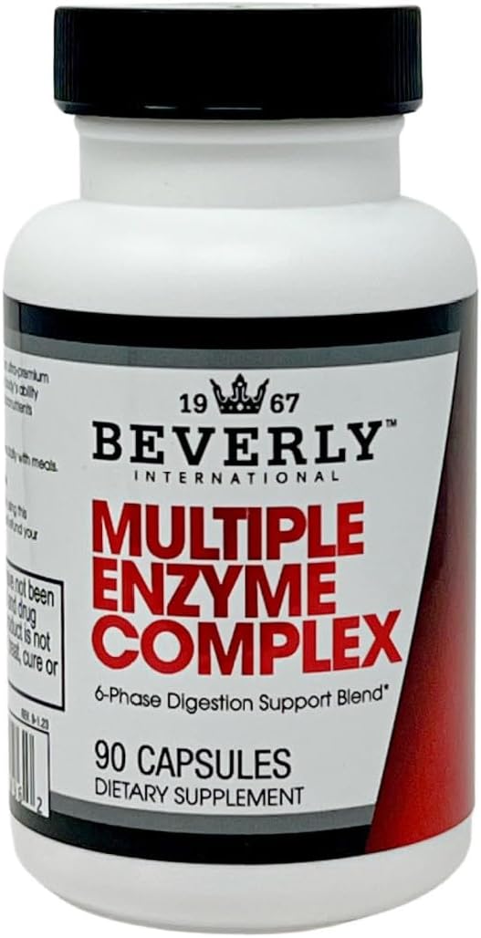Beverly International MEC Multiple Enzyme Complex 90 Capsules - Premium Digestive Aid for Bodybuilders, Athletes, and Fitness Enthusiasts to Improve Meal Digestion