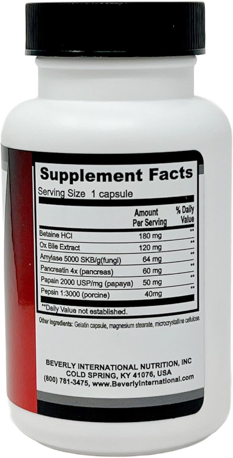Beverly International MEC Multiple Enzyme Complex 90 Capsules - Premium Digestive Aid for Bodybuilders, Athletes, and Fitness Enthusiasts to Improve Meal Digestion