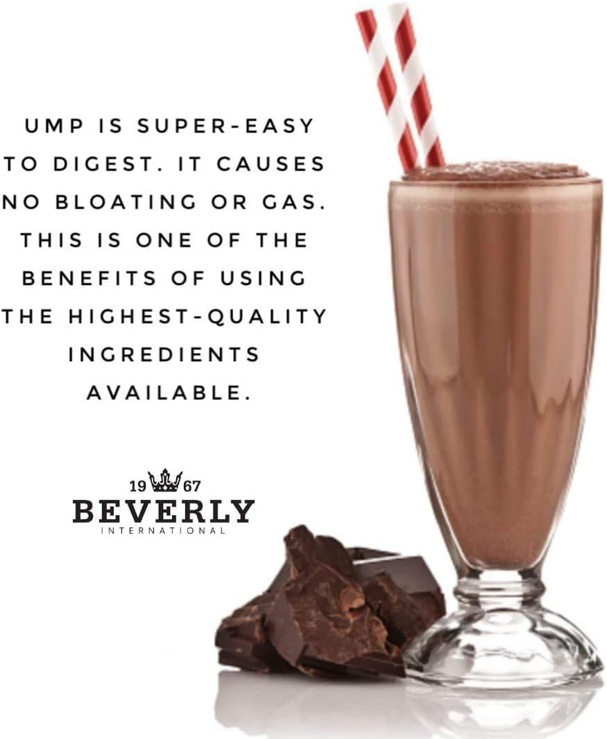 Beverly International UMP Chocolate Protein Powder - Lean Muscle Building with Whey-Casein Blend, Digestion Friendly (32.8 oz)