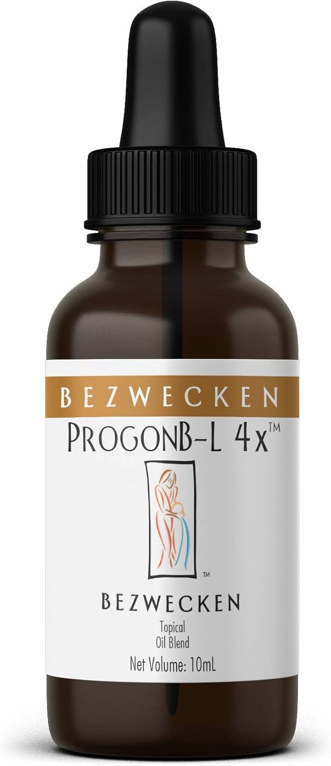 Bezwecken ProgonB-L 4X Topical Oil Blend for PMS & Pre-Menopause - Natural, Paraben Free - 30 Day Supply