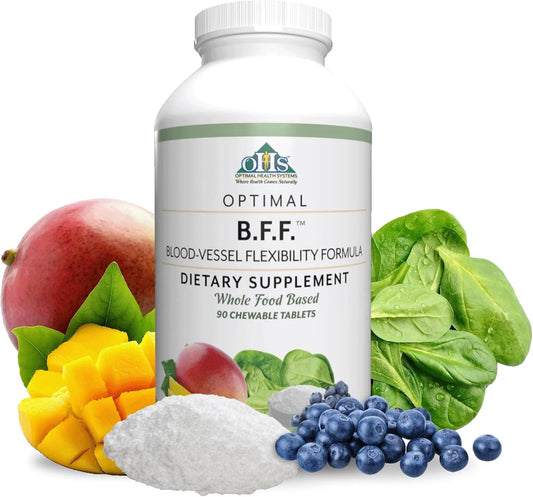 BFF Chewable: Blood-Vessel Flexibility Formula with 50+ Powerful Ingredients for Circulation & Oxygen Flow - 90 Tablets