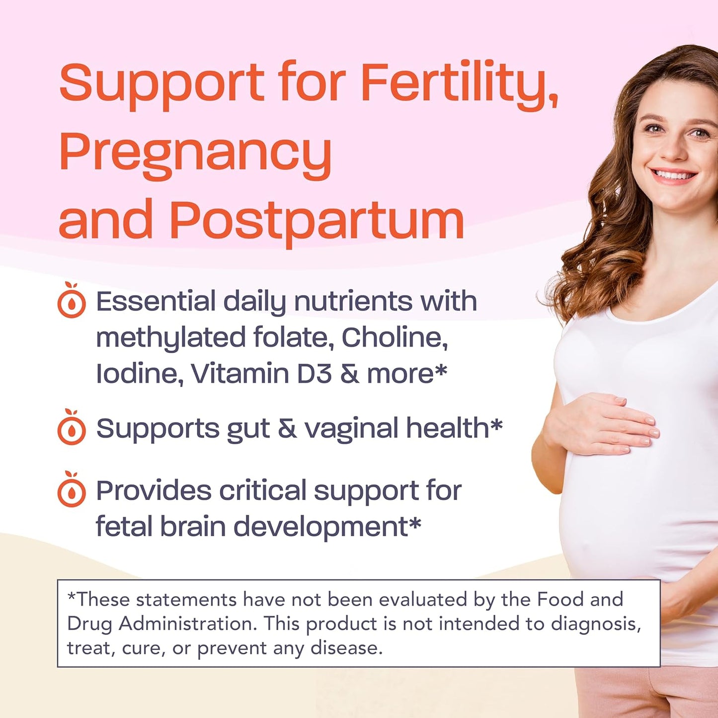 Binto Prenatal Supplements - 4-in-1 Formula for Healthy Mama & Baby - 1 Month Supply - Multivitamin, Probiotics, Iron, DHA, Folate - NON-GMO, Gluten Free, Vegetarian