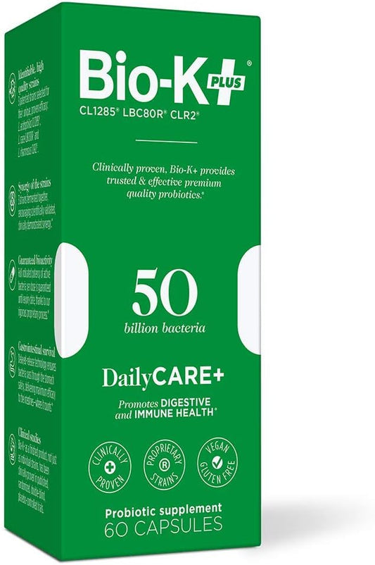 Bio-K Plus PROBIOTIC Daily Supplement with 50 Billion CFUs for Gut Health and Digestive Support