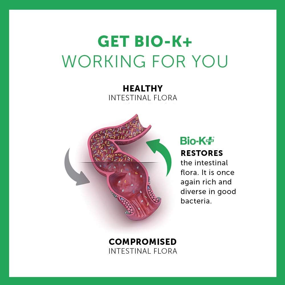 Bio-K Plus PROBIOTIC Daily Supplement with 50 Billion CFUs for Gut Health and Digestive Support