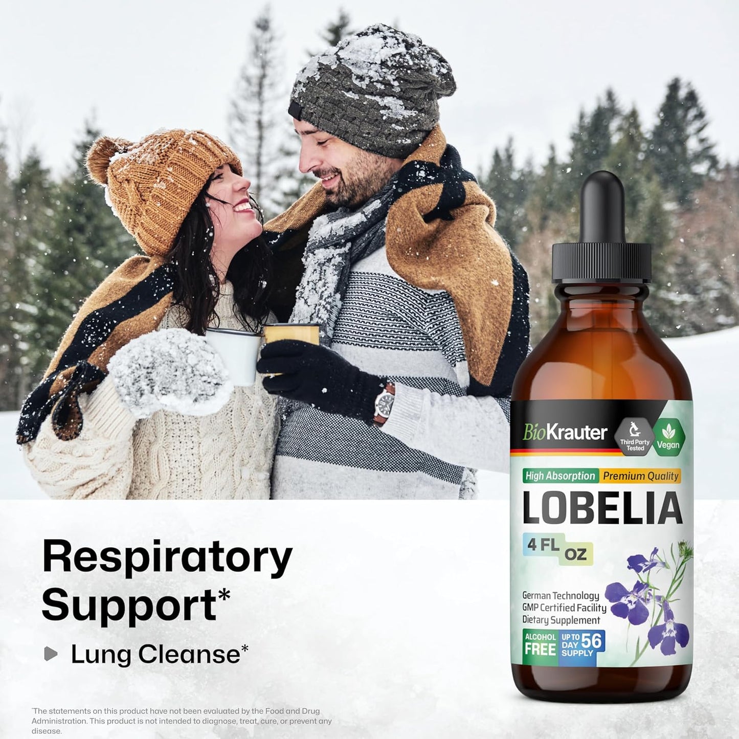 BIO KRAUTER Lobelia and Chlorophyll Tincture Bundle - 4 Fl. Oz. & 2 Fl. Oz.