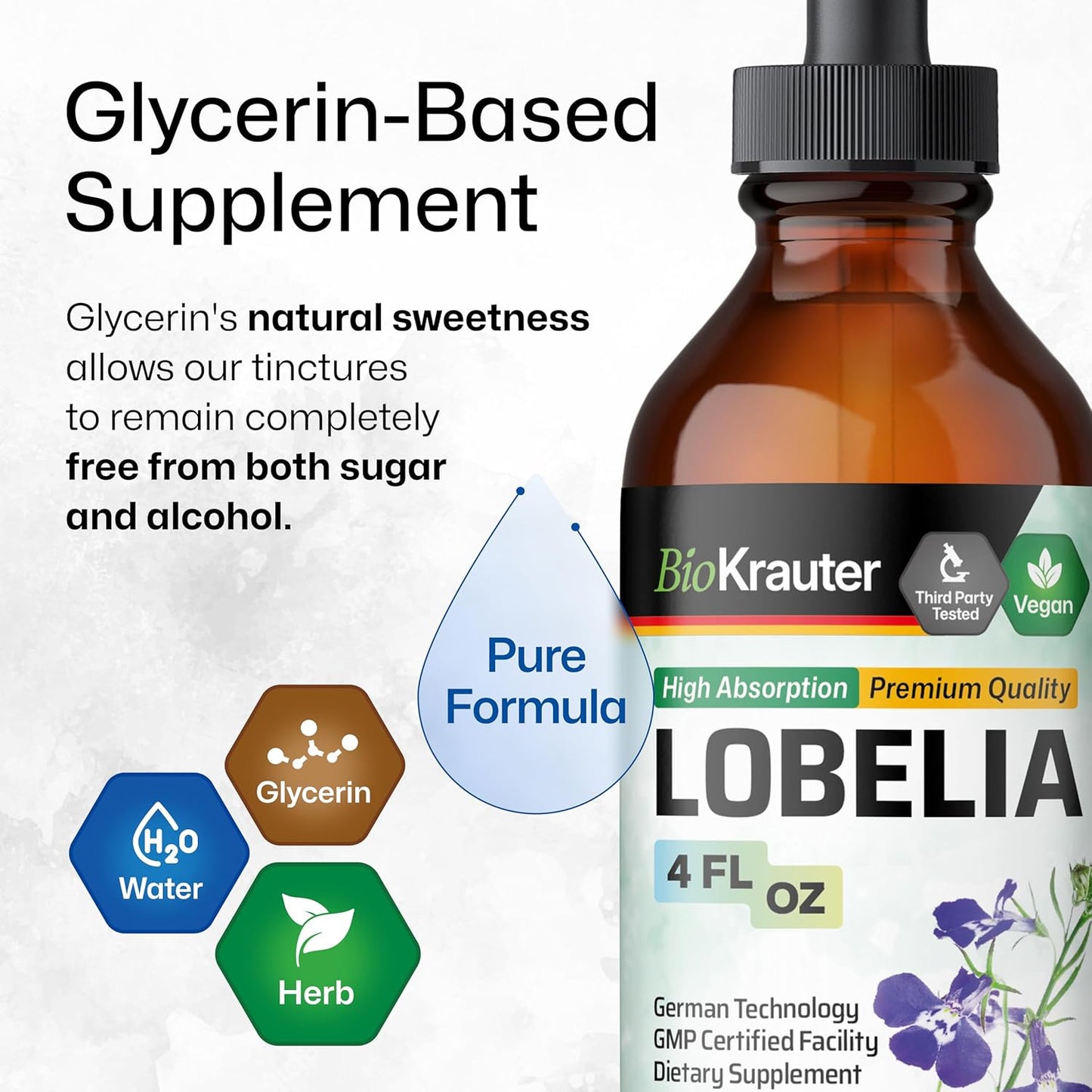 BIO KRAUTER Lobelia and Chlorophyll Tincture Bundle - 4 Fl. Oz. & 2 Fl. Oz.