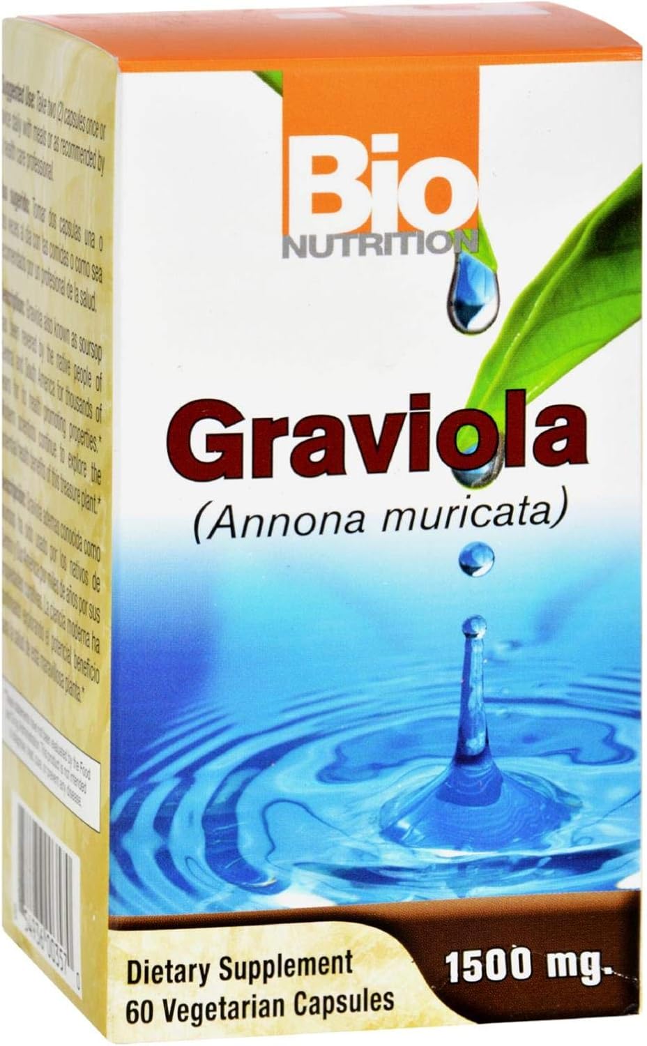 Bio Nutrition Inc Graviola 1500 mg 60 Veg Capsules - Pack of 2
