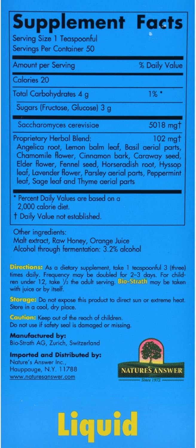 Bio-Strath Liquid Whole Food Supplement for Stress and Fatigue - 8.4 fl oz