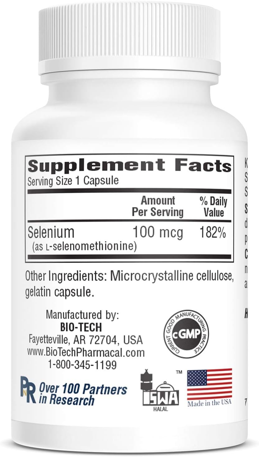 Bio-Tech Pharmacal Se-100 Capsules - 100 Count Bottle