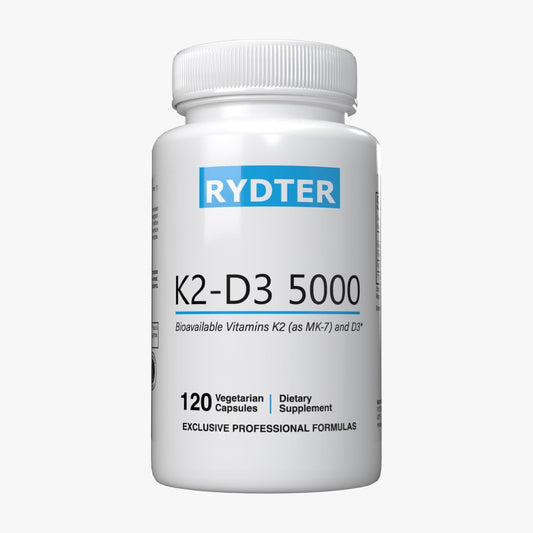 Bioavailable Vitamin D3 K2 Supplement with 5000 IU - Promotes Heart, Arterial, Bone Health - Immune Support - 120 Capsules