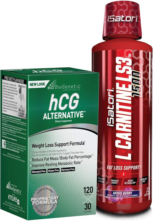 BioGenetic Laboratories iSatori L-Carnitine LS3 Mixed Berry 1500mg (32 Servings) Bundle with BioGenetic Labs