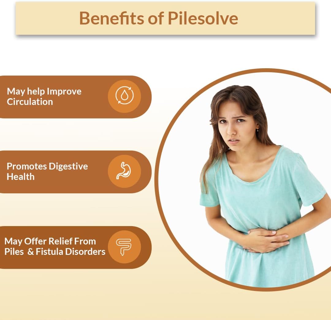 Biogetica Pilesolve Herbal Supplement with Licorice and Ginger - Non-GMO Vegan Ayurveda Powder