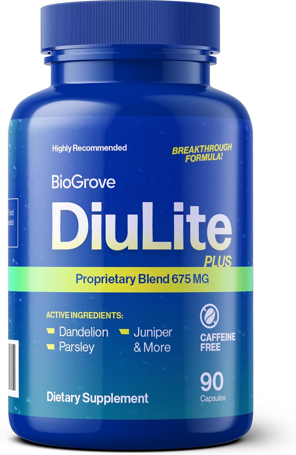 BioGrove Diulite Water Pills - Reduce Swollen Feet & Legs, Water Retention & Puffiness - Easy-to-Swallow Pills for Fast Water Weight Loss - Top Quality & Value Without Side Effects