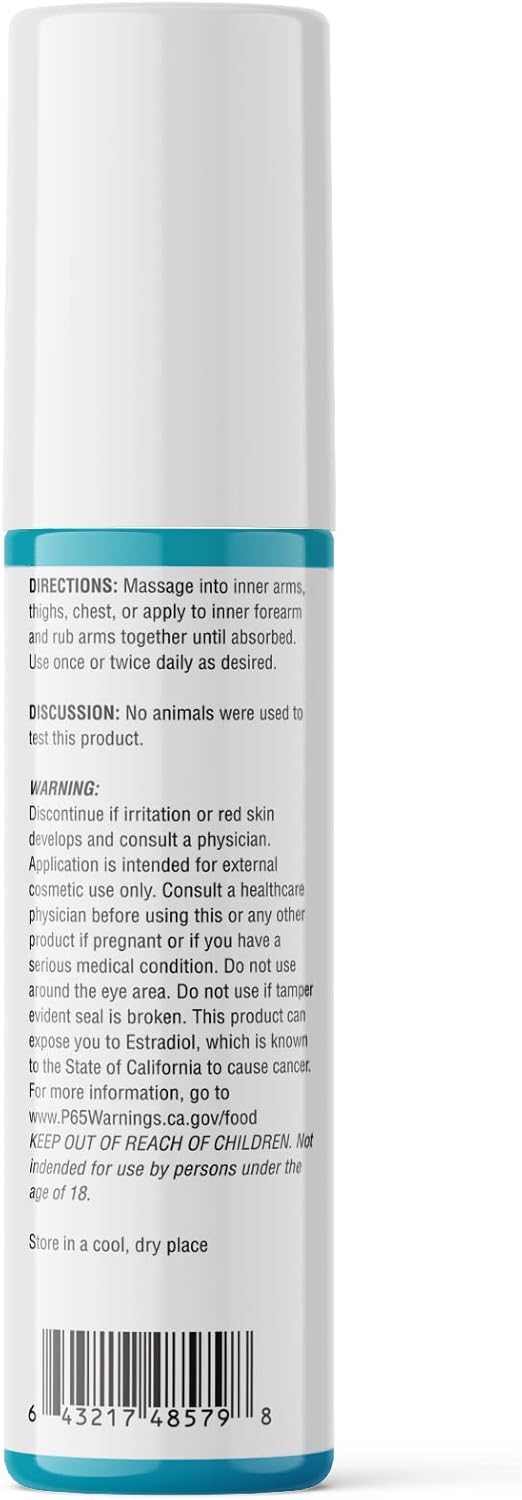 Bioidentical Bi-EST 5.0 Estrogen Cream for Menopause Relief - 5 mg Per Pump - Infused with Essential Oils and Herbs - Moisturizing Skin Treatment (3 oz/85g)