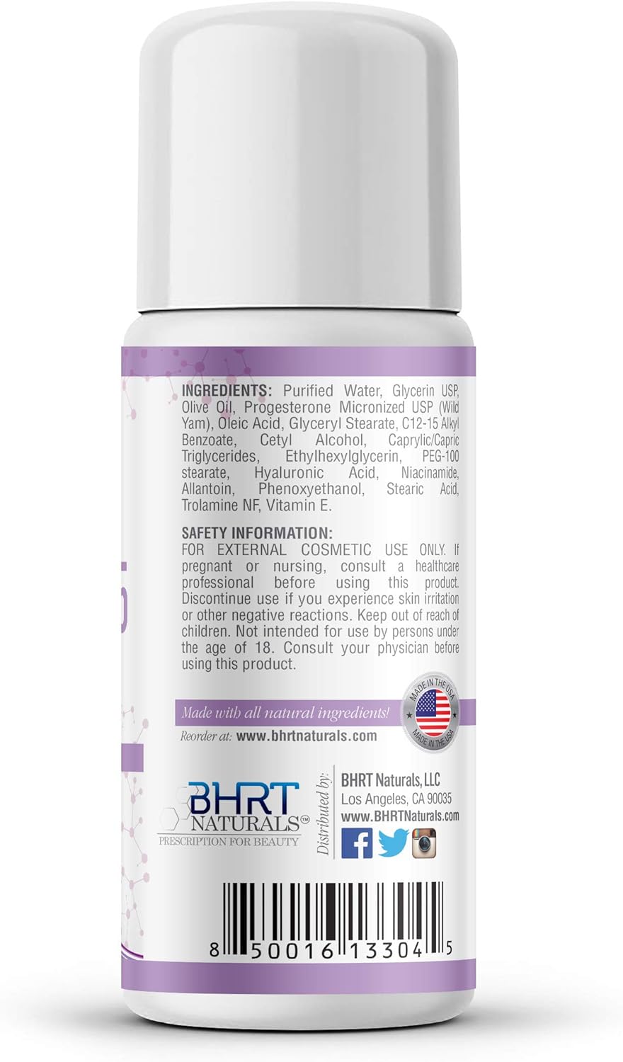 Bioidentical Progesterone Cream 2500mg USP Natural - 90 Day Supply, Paraben-Free Menopause Relief - Pharmacist Formulated, Non-GMO - TTC PCOS Supplement