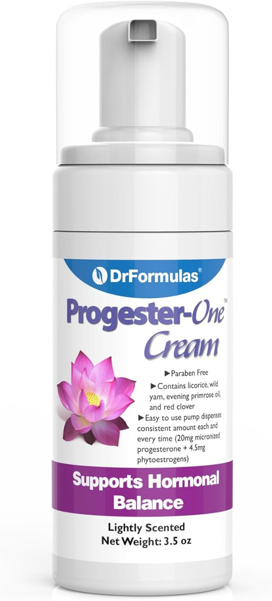 Bioidentical Progesterone Cream for Menopause Relief with Phytoestrogens, Primrose Oil, and Coconut Oil - 3.5 oz